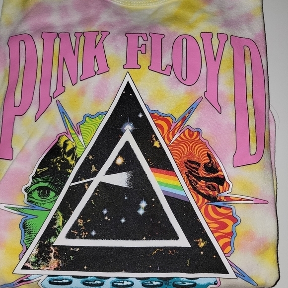 Pink Floyd Pink Yellow Tie Dye Tee T-Shirt Lettuce Edge Long Sleeve Large - Picture 9 of 10